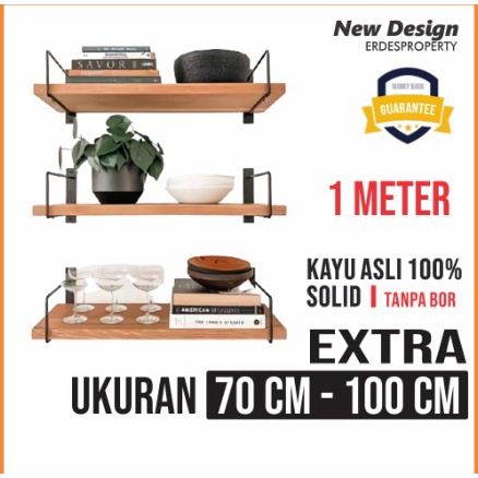Rak dinding ambalan kayu / papan kayu ambalan rak dinding / rak ambalan dinding tempel kayu / rak di