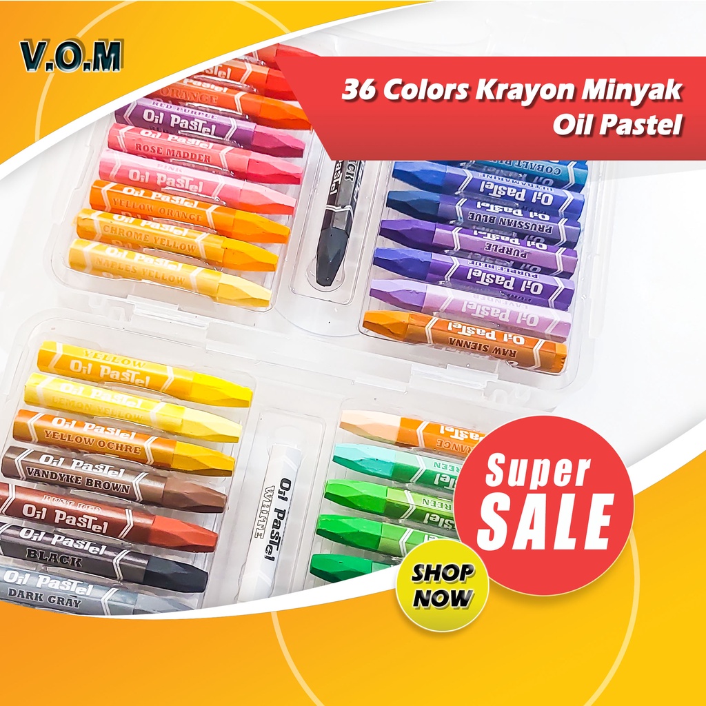 36 Colors Krayon Minyak Oil Pastel Crayon School Oil Pastels 0863