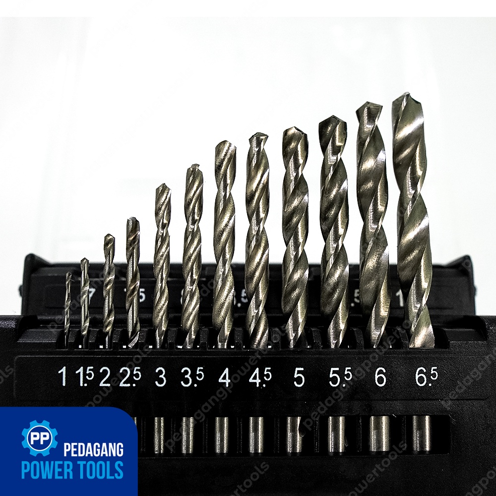 MOLLAR MATA BOR BESI SET 19 PCS HSS TWIST DRILL BIT SET