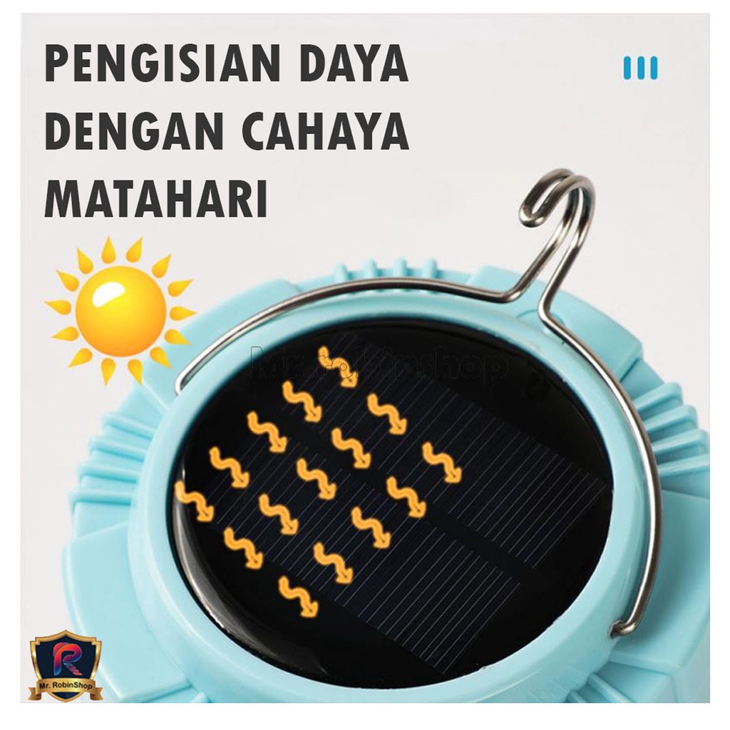 Lampu bulb emergency LED tenaga surya bisa powerbank bisa di charge, camping, dirumah dan di mobil