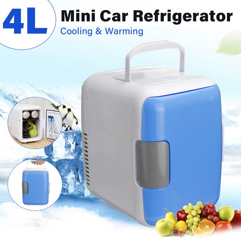 Kulkas Mini Skincare / Mobil - Cooler And Warmer / Kulkas Mini Portable Cool Hot Refrigrator 4L Front Door Mobil / Rumah Praktis K4L Random
