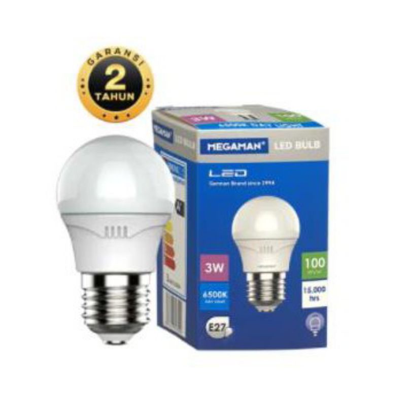 Lampu Ablub Bohlam LED MEGAMAN Putih 3W 5W 7W 9W 12W 18W 25W