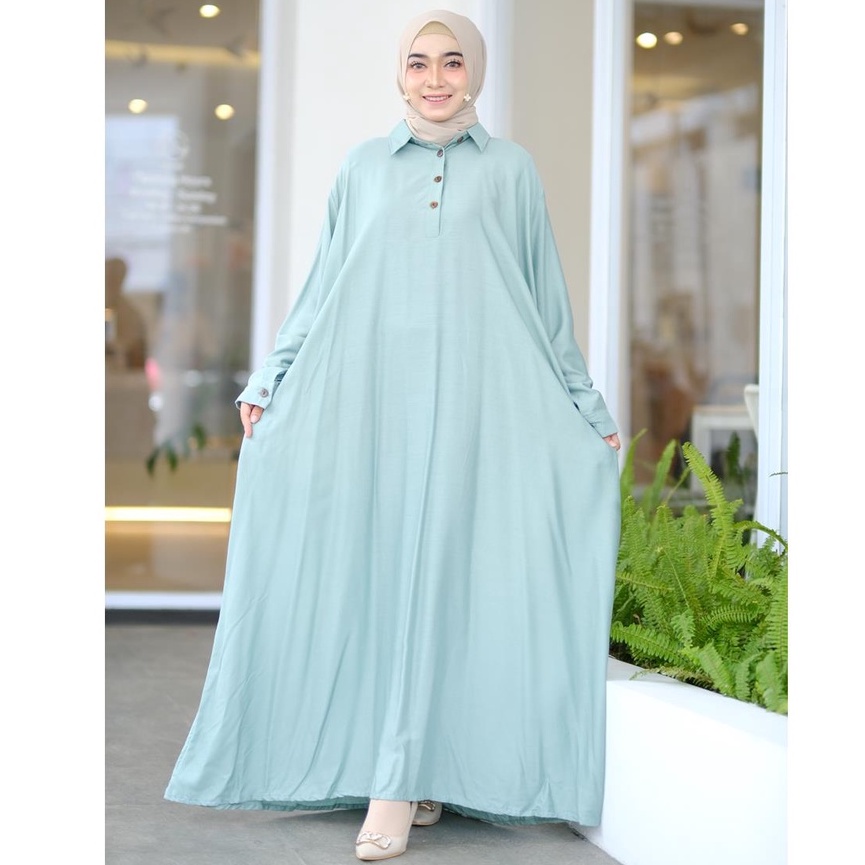 ABAYA ARAB MINIMALIS LEBARAN 2023 WARNA POLOS