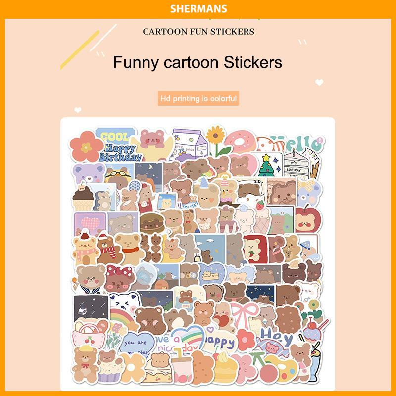 

[Ready Stock❤️]102Pcs Stiker Graffiti Kartun Lucu Korea