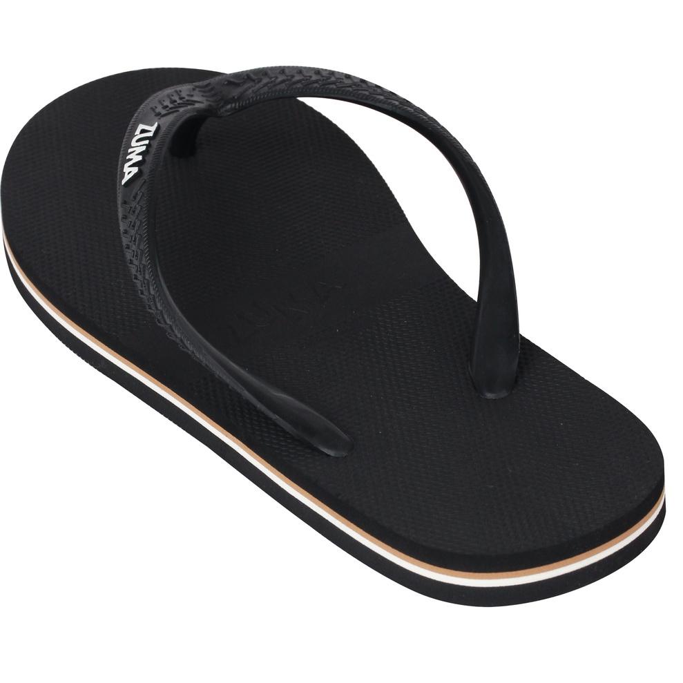 [U-I5I][☛] Zuma Stripe 7/Sandal Karet Sandal Jepit Cowok - Hitam Coklat Putih - Black Brown White pa