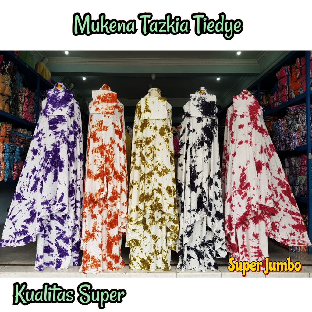 MUKENA RAYON SUPER JUMBO MOTIF TIEDYE KUALITAS SUPER