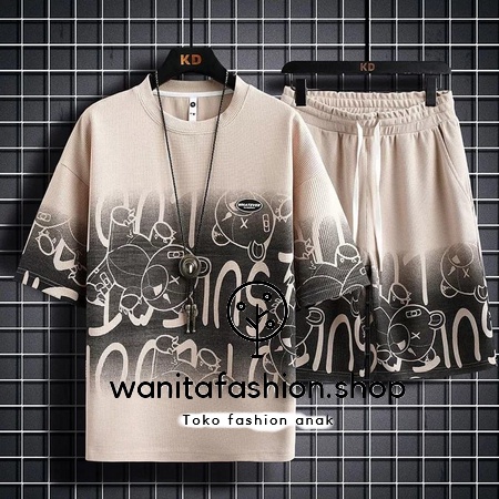 Baju Anak Korea Umur 11 12 13 14 15 16 Tahun TK Set Stelan Setelan Laki Cowok Pria Murah Import Cowo