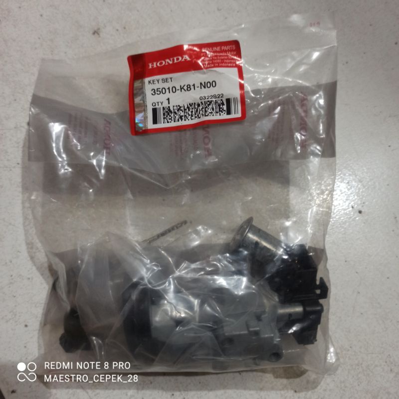Kunci kontak beat eco esp beat street 2017-2018 35010K81N00 original AHM