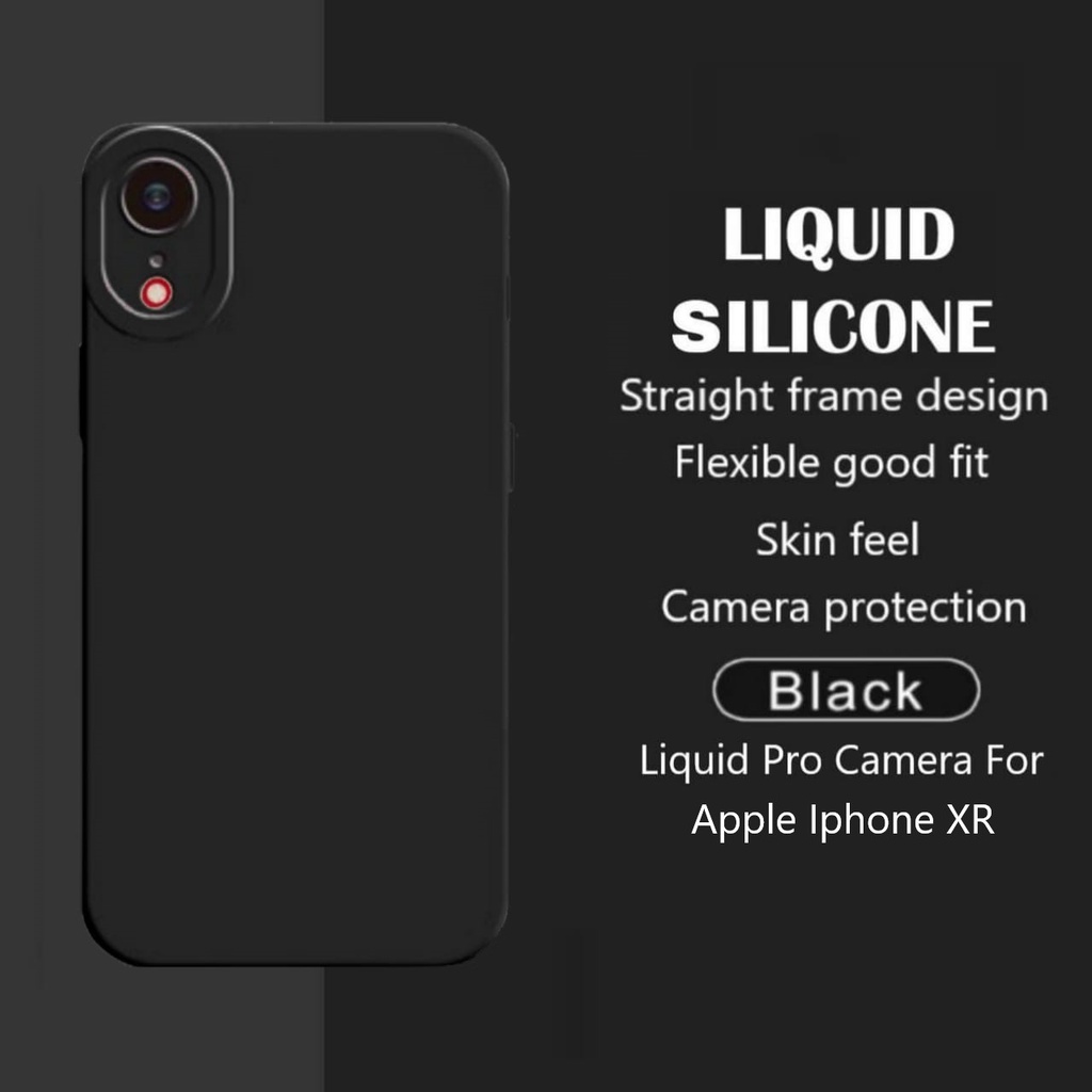 CASE IPHONE XR SOFT CASE LIQUID SILICONE SLIM PROTECT CAMERA