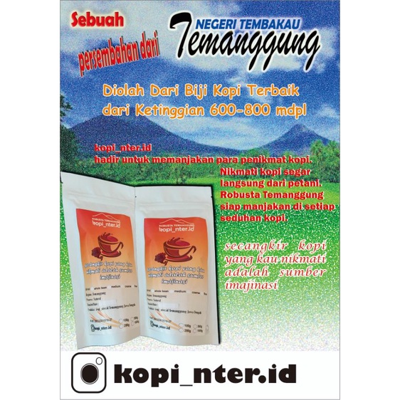

KOPINTER.ID KOPI ROBUSTA TEMANGGUNG 1KG
