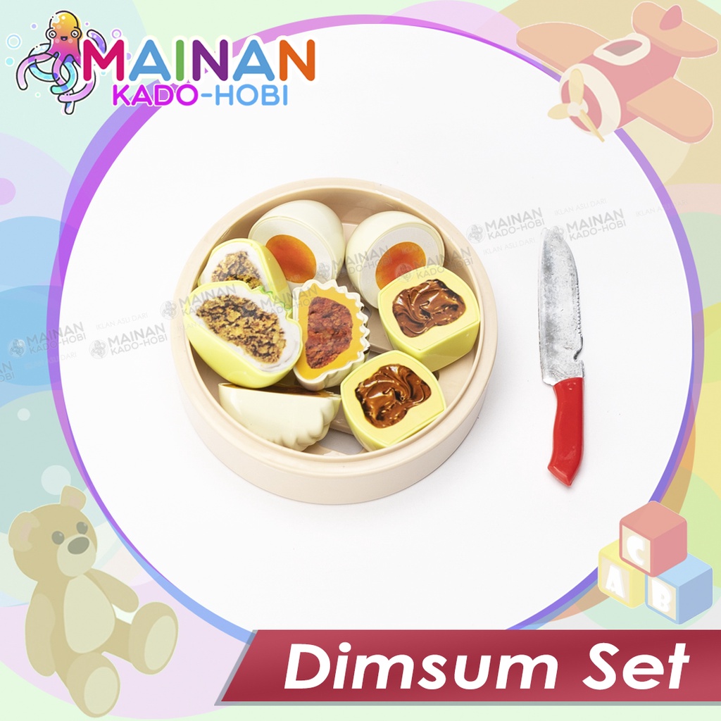 MAINAN ANAK SET MINIATUR FOOD MAKANAN MASAKAN DIMSUM BAKPAO