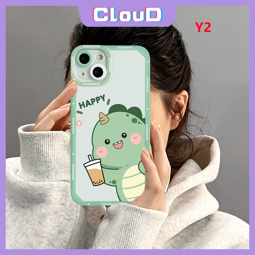 Casing Soft Milk Tea Case Samsung A04s A13 A12 A23 A10 A32 A52 A33 A22 A50s A03 A20s A02 M23 A72 A03s A30s A52s A50 A21s A51 A11 A71 A53 A73 A20 A30 A31 Sarung Dinasour Kartun Lucu