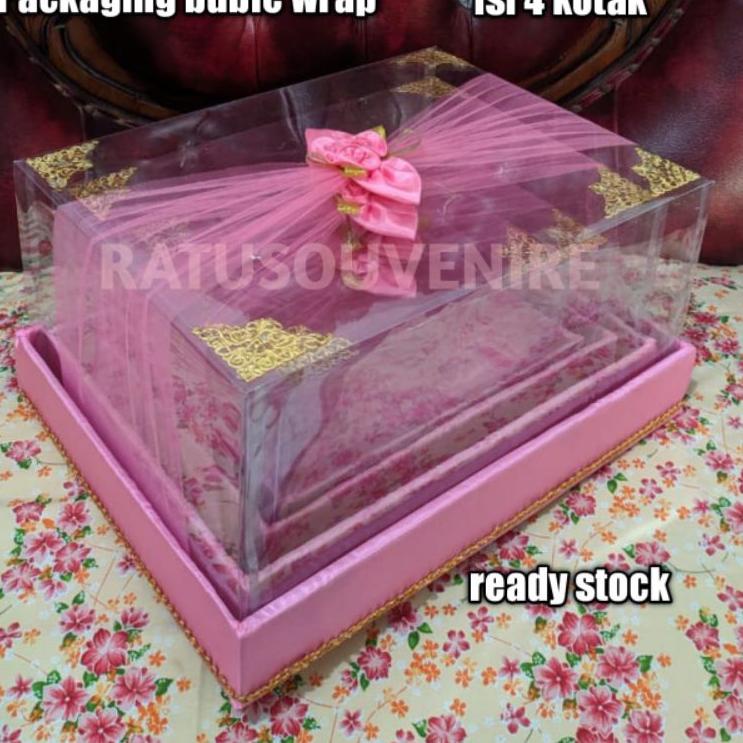 Borong Laris Box Kotak Seserahan 1 set Isi 4 Pernikahan Mika Tempat Jewelery Cincin Aksesoris alat S