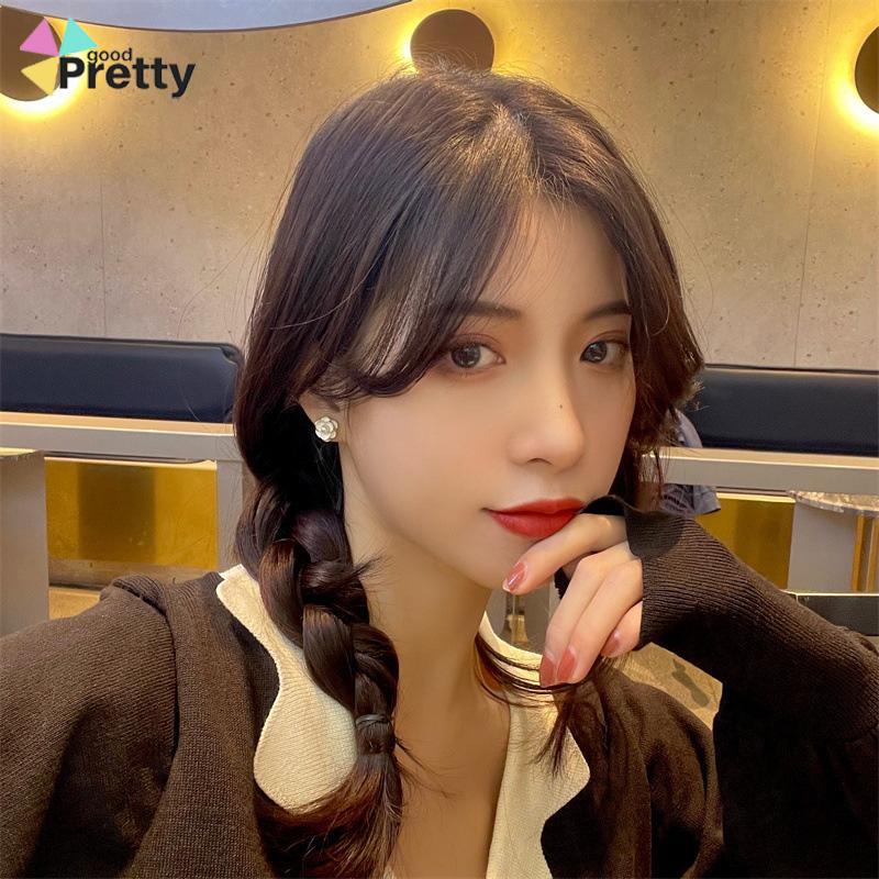 Anting Camellia Mutiara Korea Fashion Sederhana Gaya Aksesori Wanita - PD