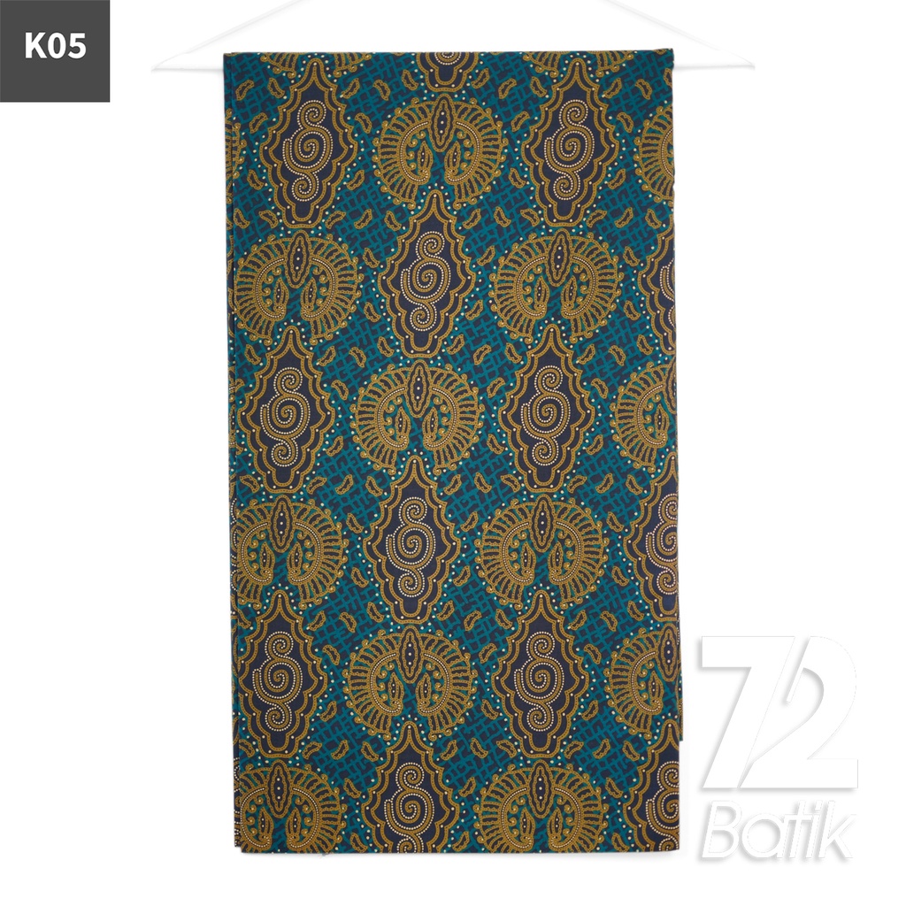 KAIN BATIK KATUN Premium Motif Klasik Warna Merah Gold 722997 Cap 72IL Jarik Jarit Samping Kebat Panjang Batik Katun Modern Premium Bahan Seragam Batik Pernikahan Kantor Keluarga Murah Kamen Jadi Batik Bali Lembaran