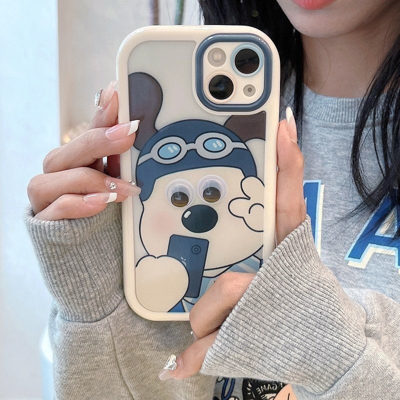 IPHONE Casing Ponsel Motif Kartun Selfie Anjing Kompatibel Dengan Iphone12 13 14 11 Pro Max X Xs Max Xr Bbccv