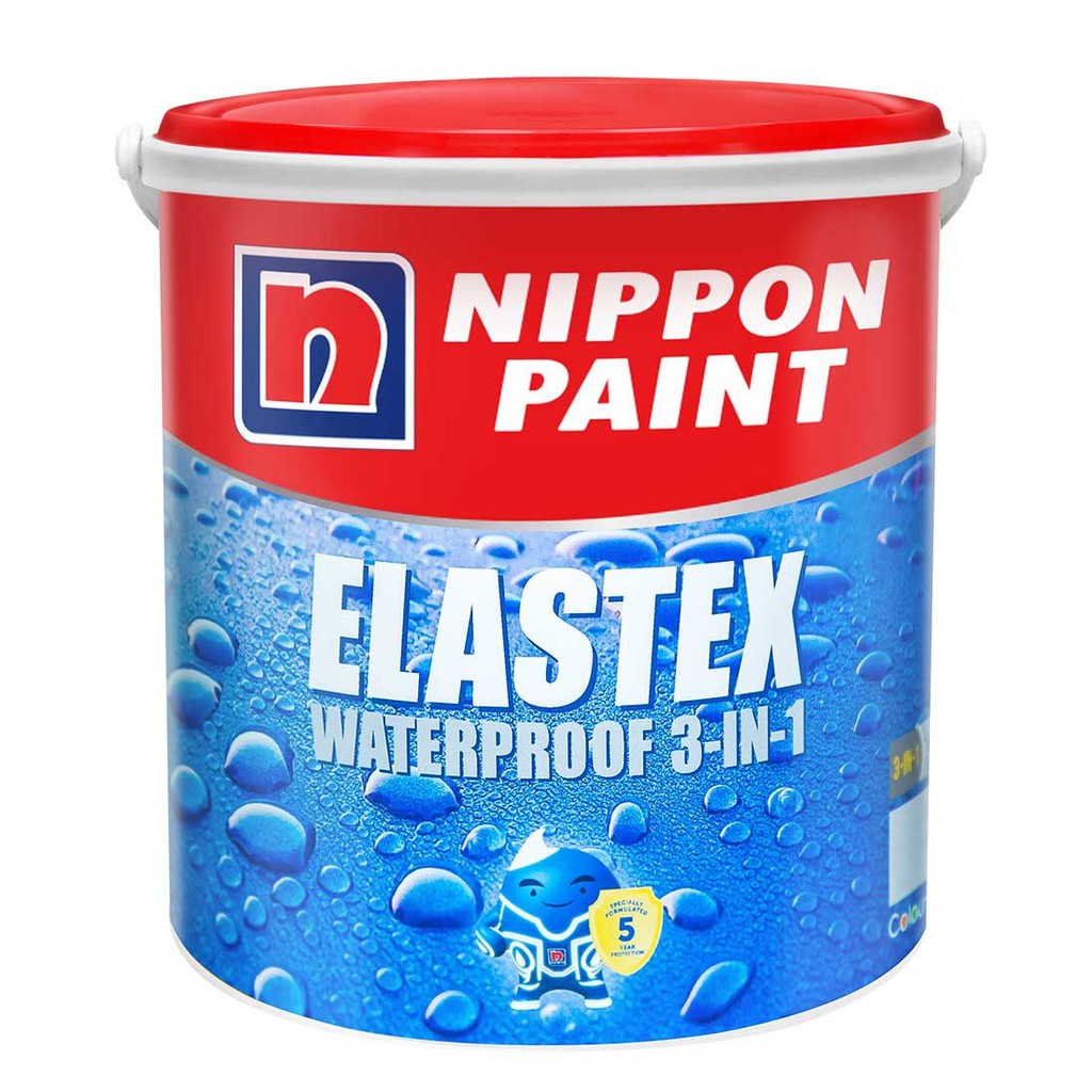 nippon paint elastex cat pelapis anti bocor 4kg 5 kg Putih White 4 kg