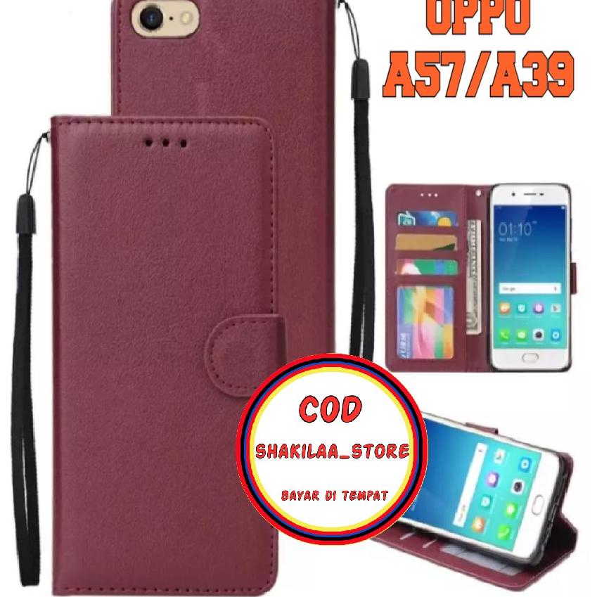 TERLARIS ︽ CASE FLIP CASE KULIT FOR OPPO A57 / A39 TIPE LAMA - CASING DOMPET-FLIP COVER LEATHER-SARU