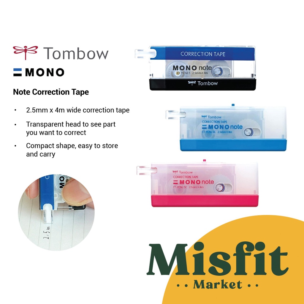 

Tombow Mono Note Correction Tape Tipe X Penghapus Pulpen