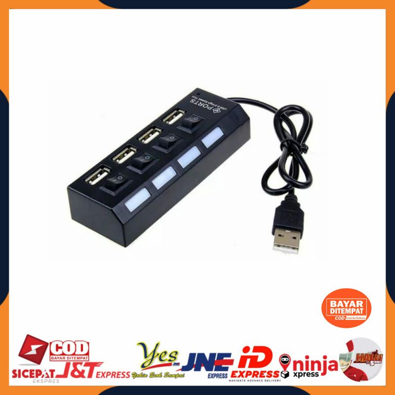 [COD] USB HUB SAKLAR 4 PORT LUBANG ON/OFF HIGH SPEED / SAMBUNGAN USB