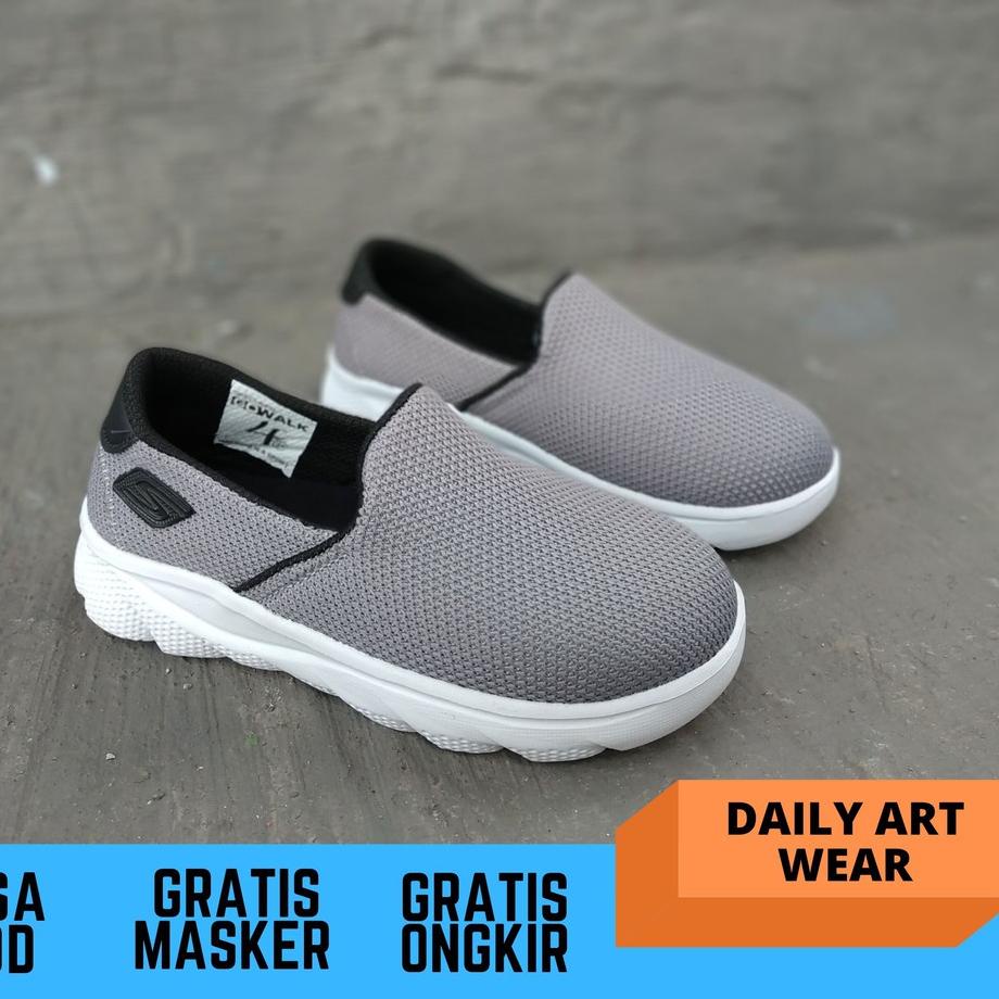 Harga Heboh SEPATU SLIP ON ANAK SKECHERS GO WALK SEPATU KETS KIDS HITAM MADE IN VIETNAM PREMIUM