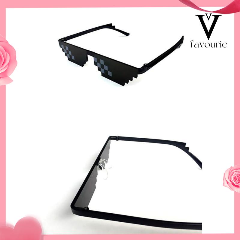 CODKacamata Hitam Fashion Mosaic Sunglasses Wanita/Pria Small Sunglasses-FA