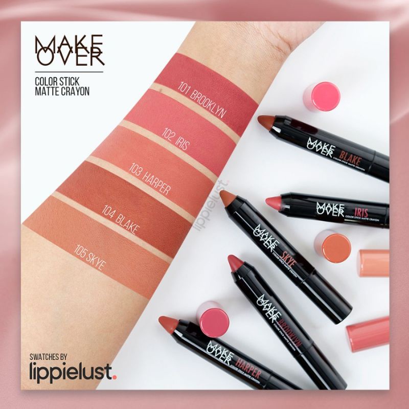 Make Over Color Stick Matte Crayon/Makeover Lipstik Crayon Matte/Makeover Crayon