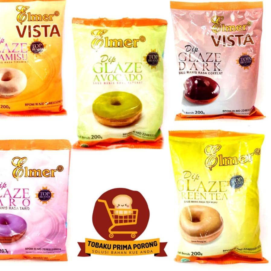 

⇟ ELMER GLAZE KEMASAN 200GRAM / topping donat / glaze donat ㅥ