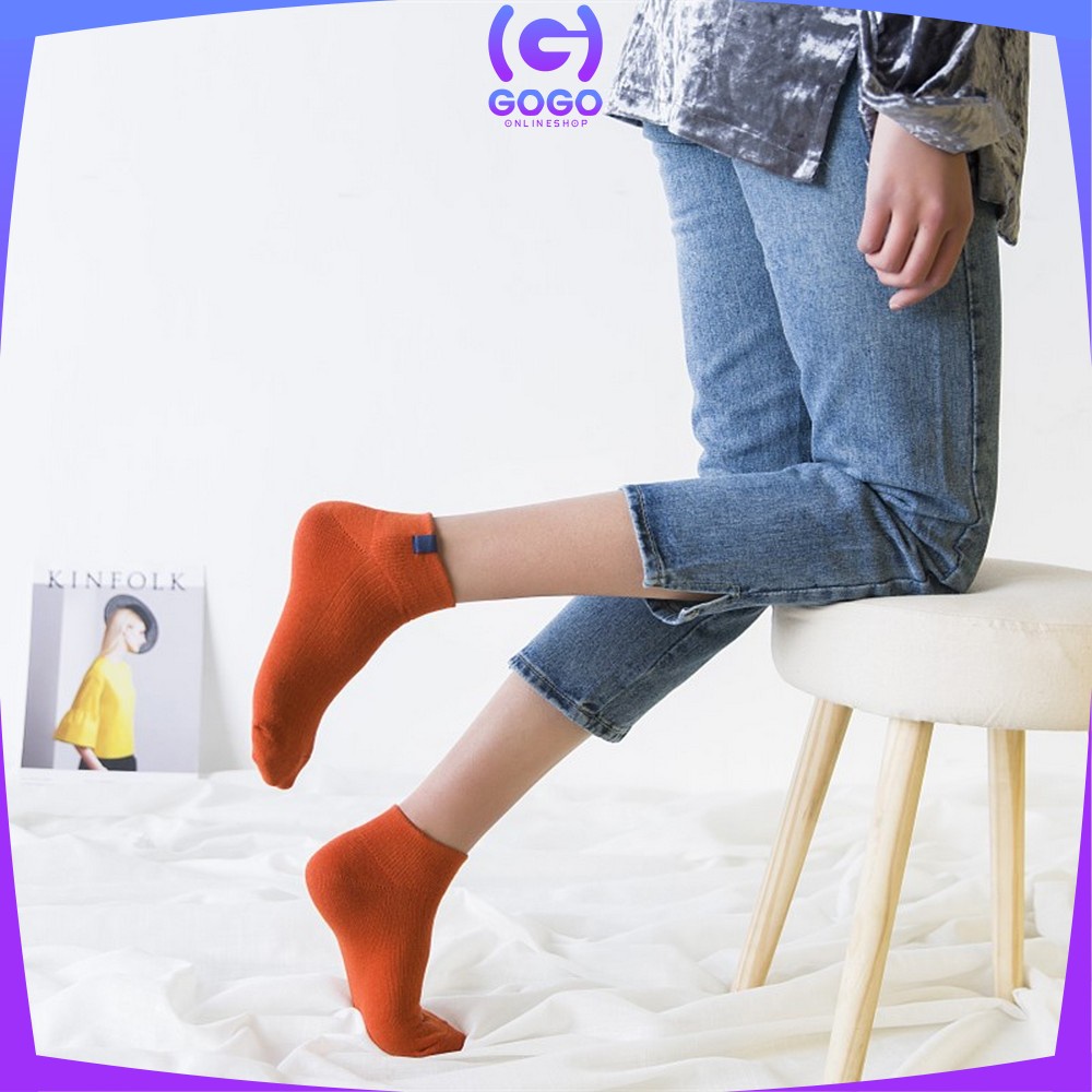 GOGO-P58 Kaos Kaki Ankle Wanita Motif Polos / Kaos Kaki Pendek Dewasa / Kaos Kaki Semata Kaki