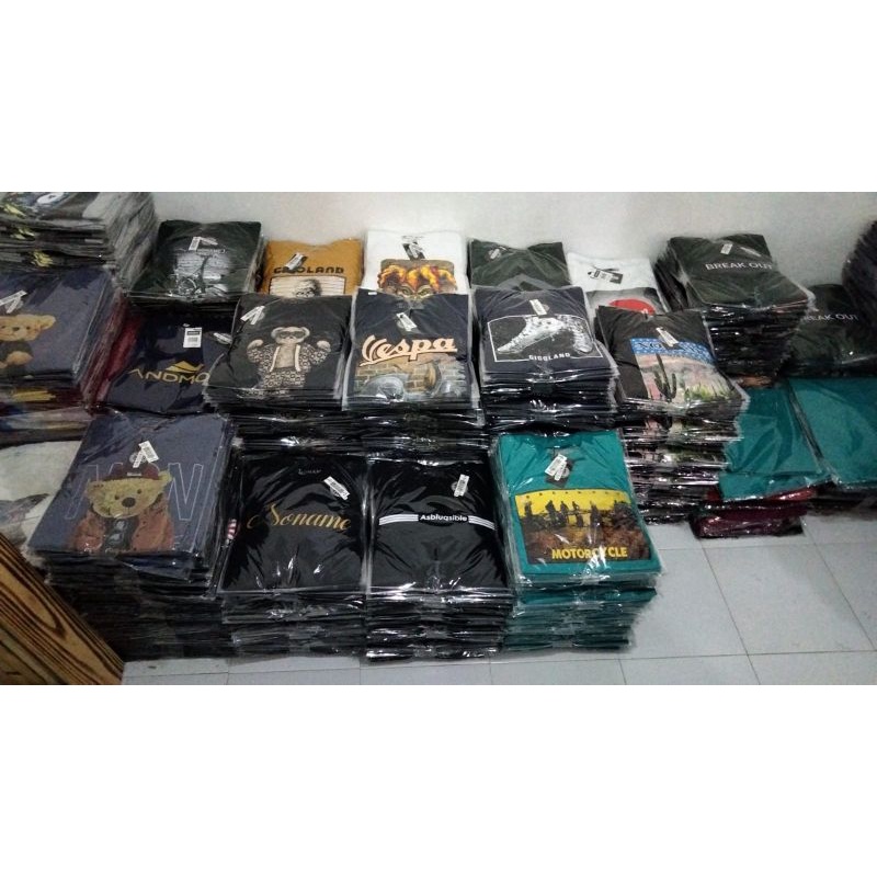 PAKET USAHA KAOS DISTRO BM ORIGINAL 1 LUSIN PRAT 12 MOTIF TERBARU