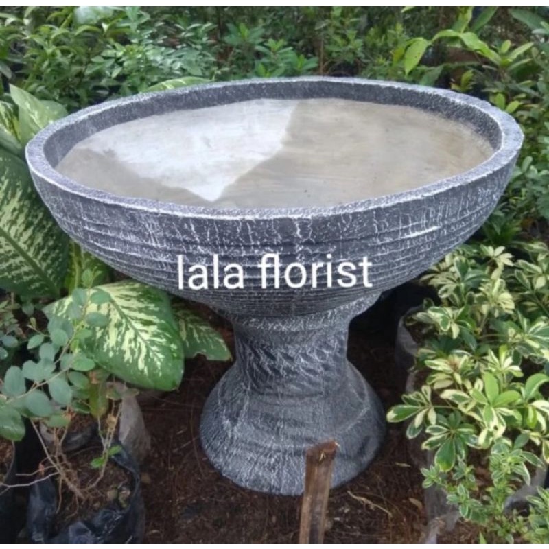 pot teratai 67cm + pilar kaki / pot lotus 67cm / pot semen / pot minimalis / pot beton / pot besar /