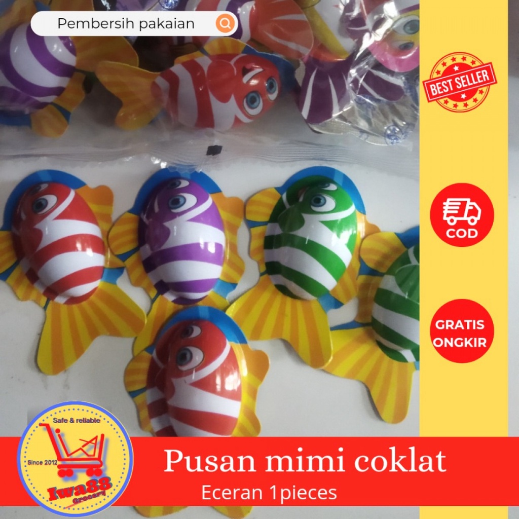 Pusan mimi coklat bentuk ikan