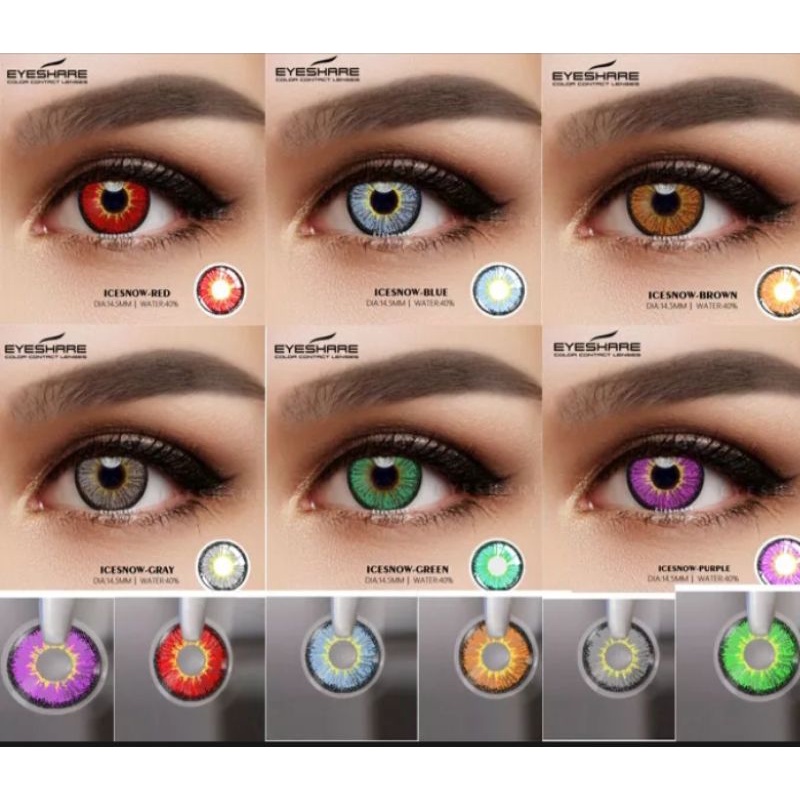 Softlens / Lensa Kontak Anime Cosplay 3 warna ( 3 Tone)