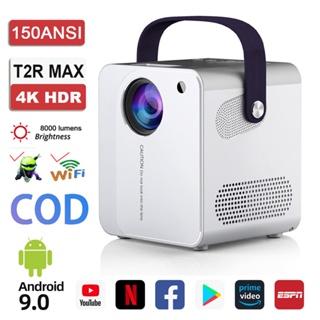 COD Proyektor HD Smart Projector 1080P & 4K With WiFi & Bluetooth 3.8 ”LCD 150 ANSI 8000 Lumens LCD Portable Projector Home
