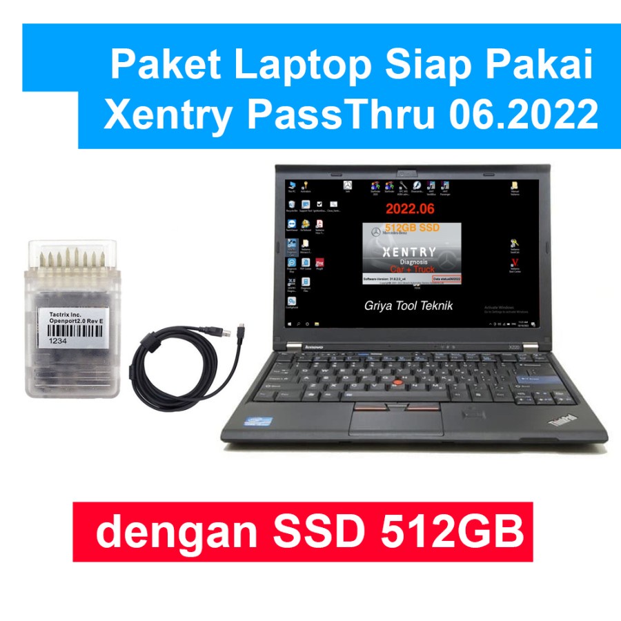 Jual PAKET LENGKAP LAPTOP Xentry 2022.06 PassThru DAS SCN WIS EPC ...