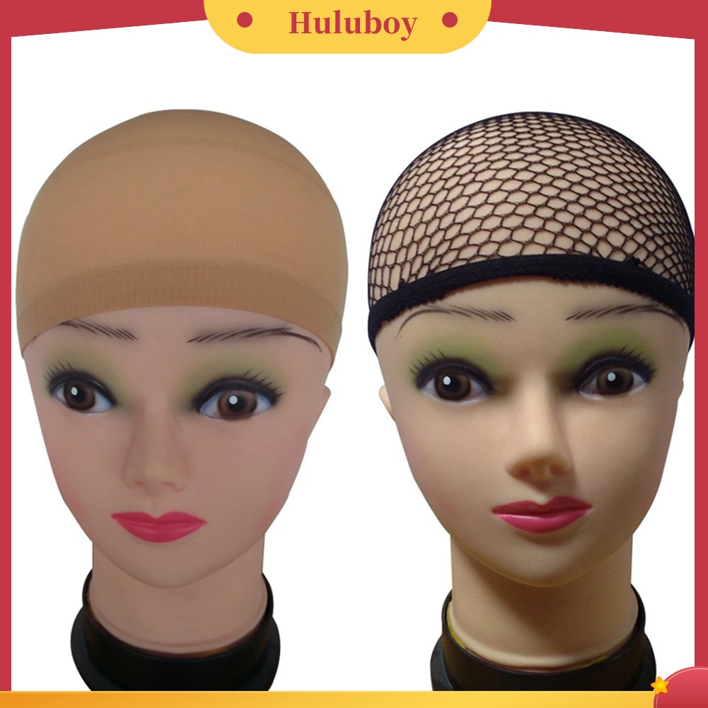 3 Pcs Topi Stocking Jaring Rambut Palsu Bahan Nilon Elastisitas Tinggi Untuk Wanita