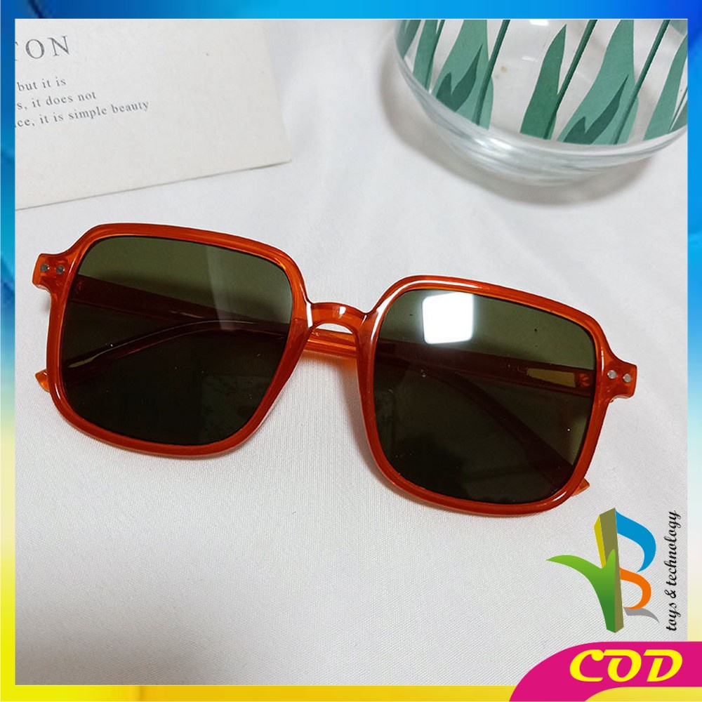 RB-C673 Kacamata Petak Fashion Korea Retro Petak Eyeglasses / Kacamata Wanita Hitam Kotak Gaya Style Sunglasses Kaca Mata Fashion