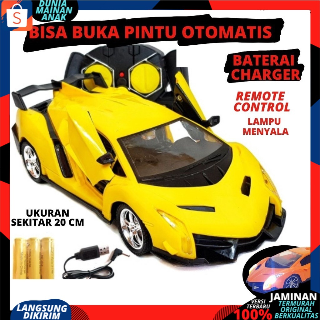 MAINAN ANAK MOBIL REMOTE CONTROL BATERAI CAS / RC SPORT CAR BUKA PINTU / MOBIL REMOT TERBARU