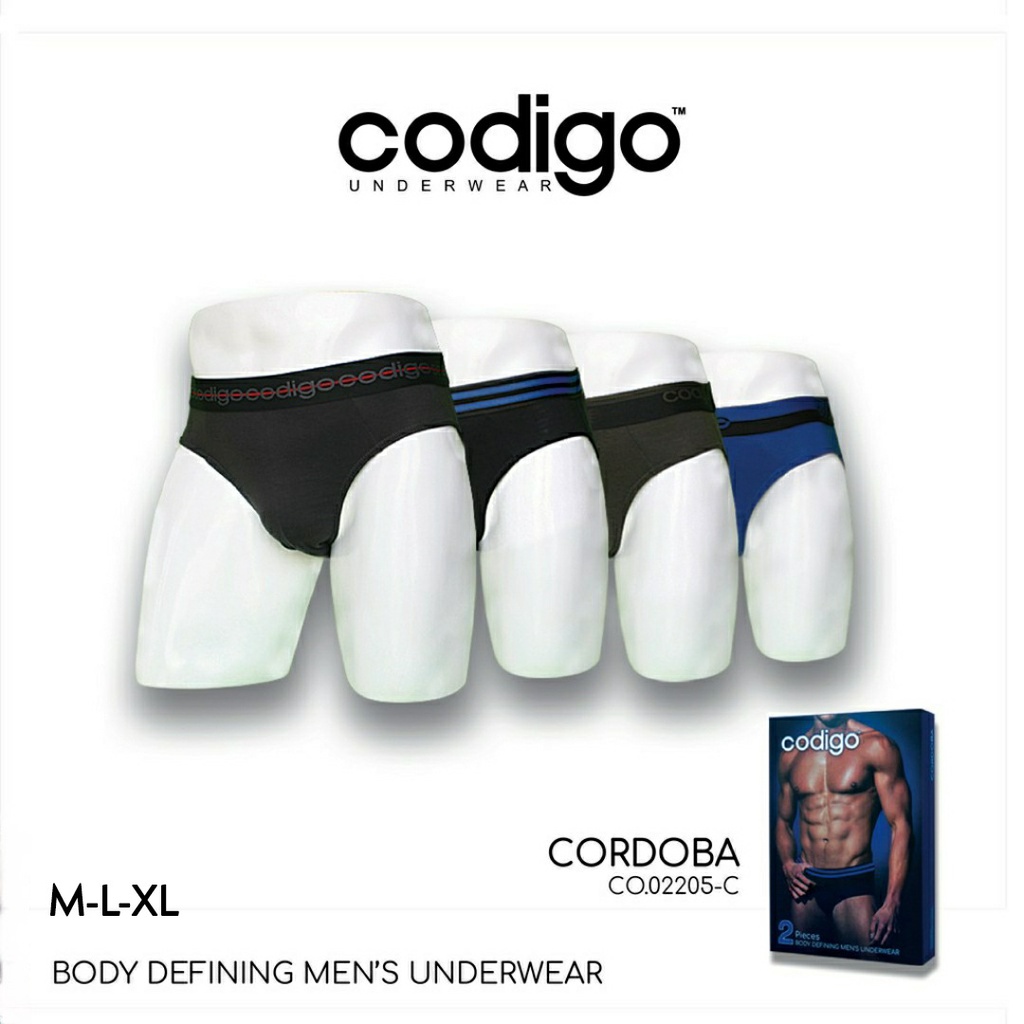 CODIGO - CD Pria Dewasa M, L, XL/Celana Dalam Cowok Sempak/Brief Bahan Katun Polos Karet Besar Elast