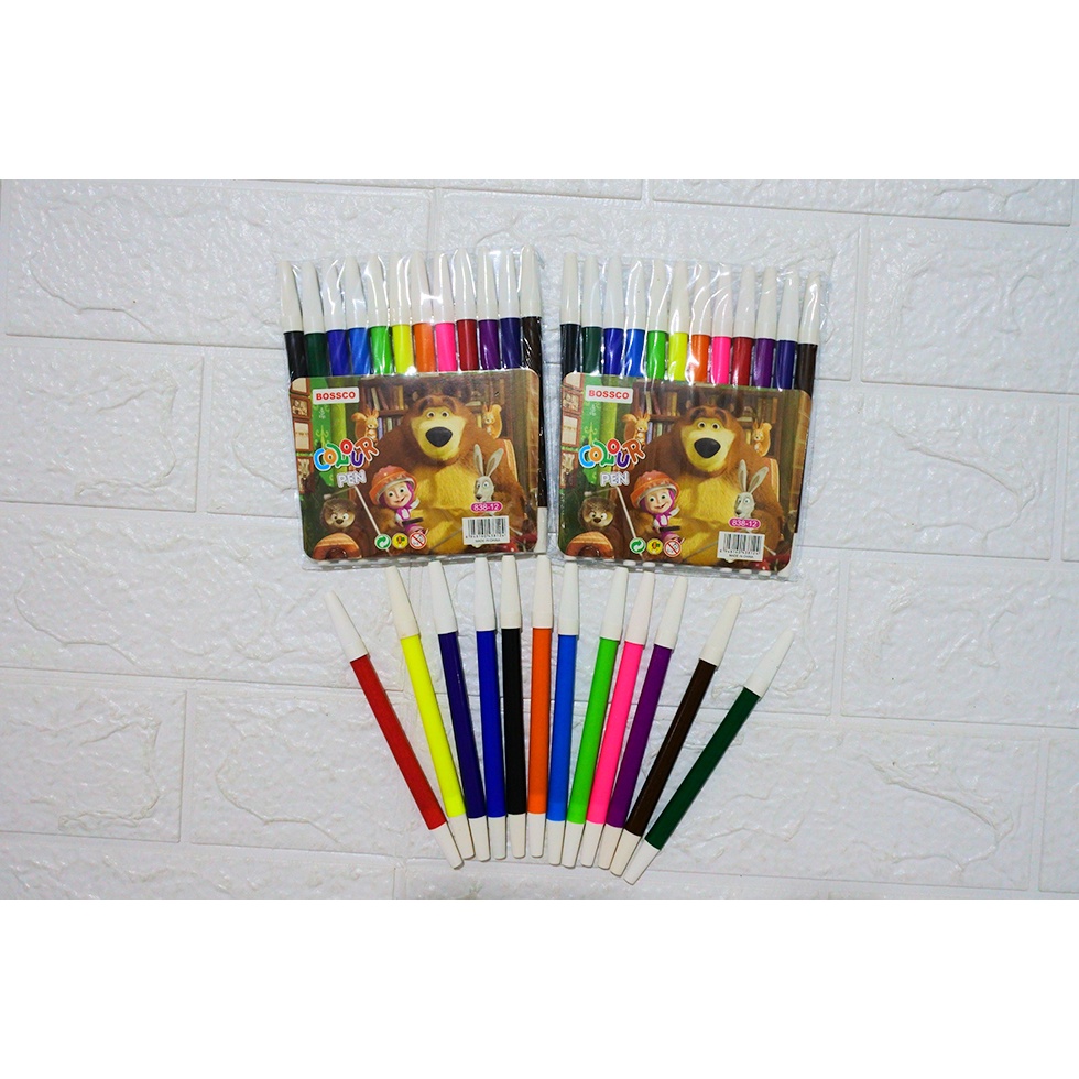 

Spidol 12 Warna no 838 Colouring Marker Pencil | Spidol Warna | Colour Pen