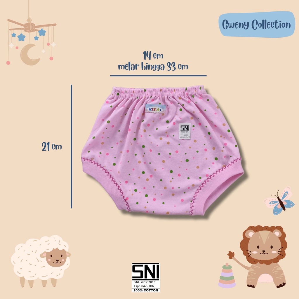 CELANA POP ANAK CELANA KODOK / PENDEK BAYI CELANA SEGITIGA BAYI MOTIF POLKA WARNA / KXT