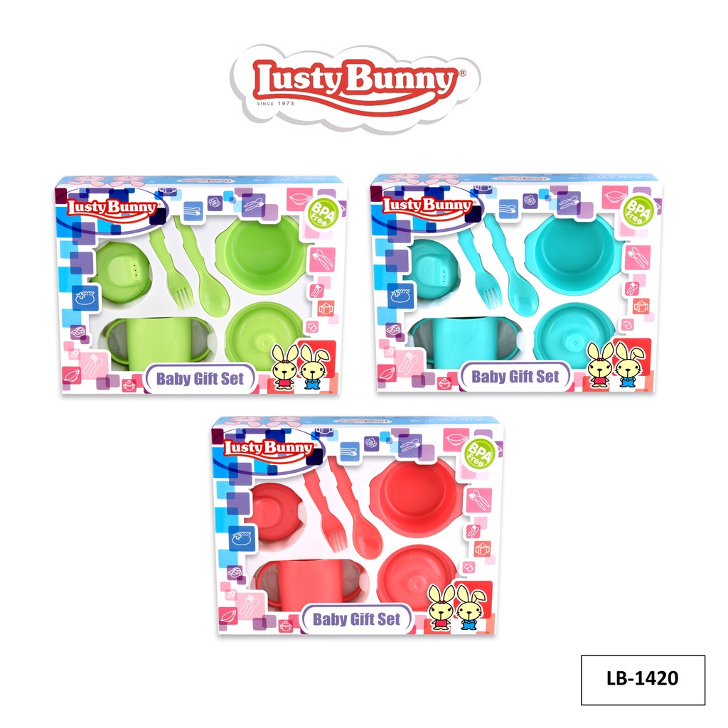 Lusty Bunny Feeding Set Perlengkapan Makan Bayi Tempat Makan Baby Peralatan Makan Bayi Set Tempat Ma