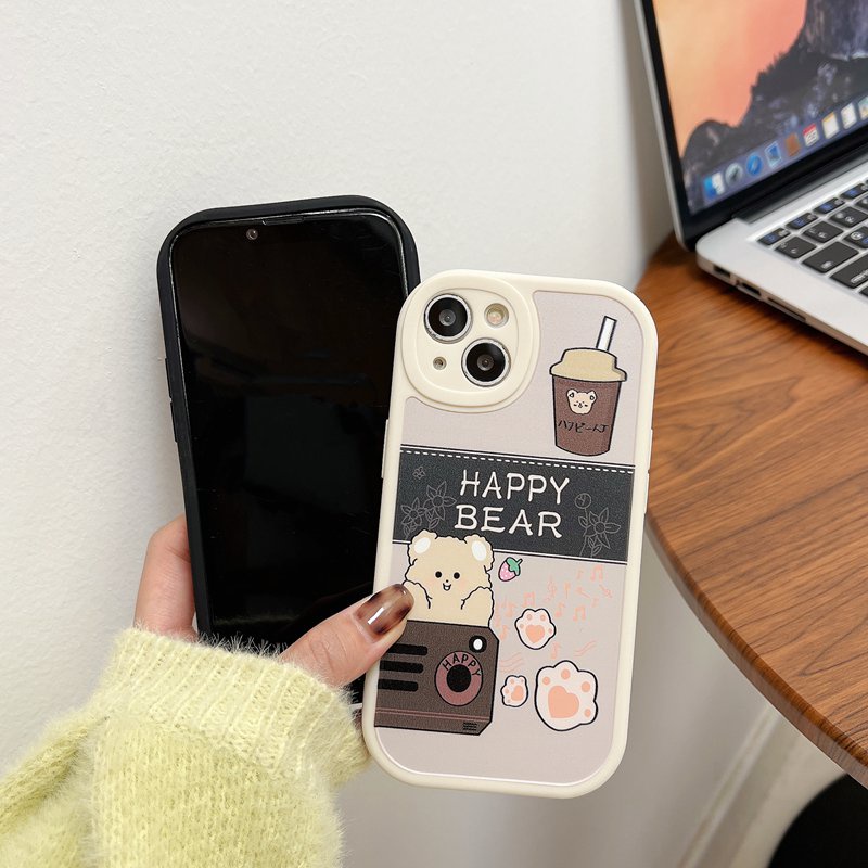 Couples Cute Milk Tea Soft Case Xiaomi Redmi 9C 9C 9T 10A 10C Note 7 8 9 10 11 Pro 11S 10S Silicone Protect Cover