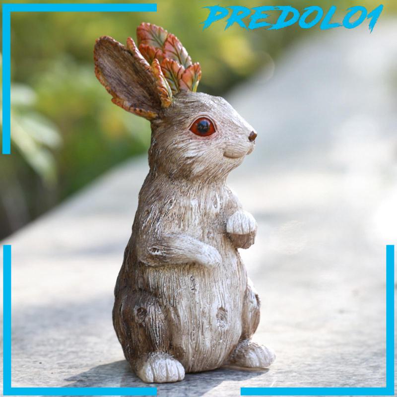 [Predolo1] Patung Hewan Patung Kelinci Lucu Bahan Resin Artwork Untuk Dekorasi Rumah Outdoor