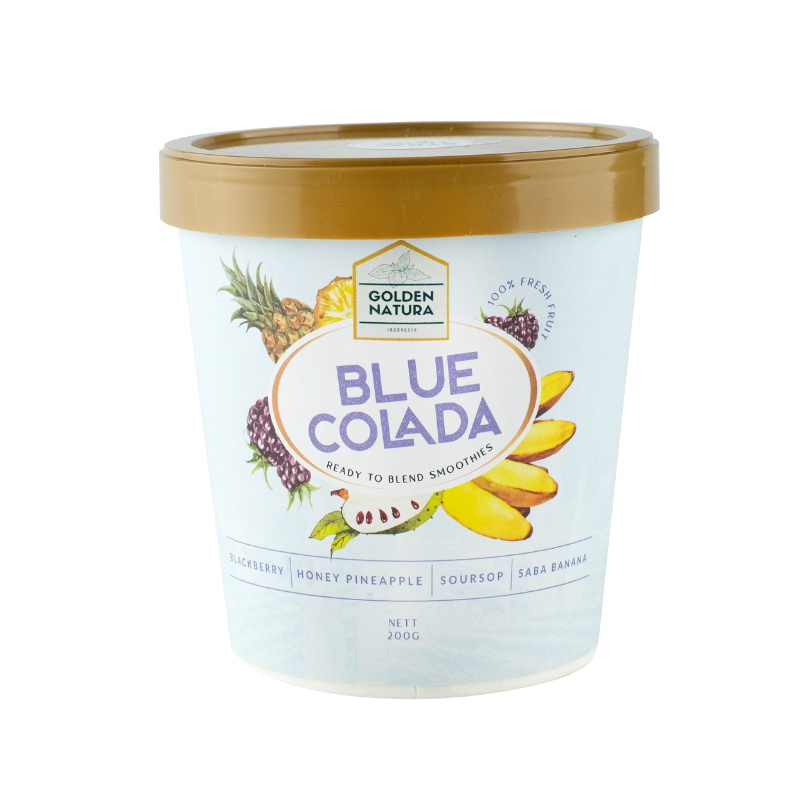 

Golden Natura Indonesia - Premium Ready-to-Blend Blue Colada Smoothies | Smoothies Buah Beku