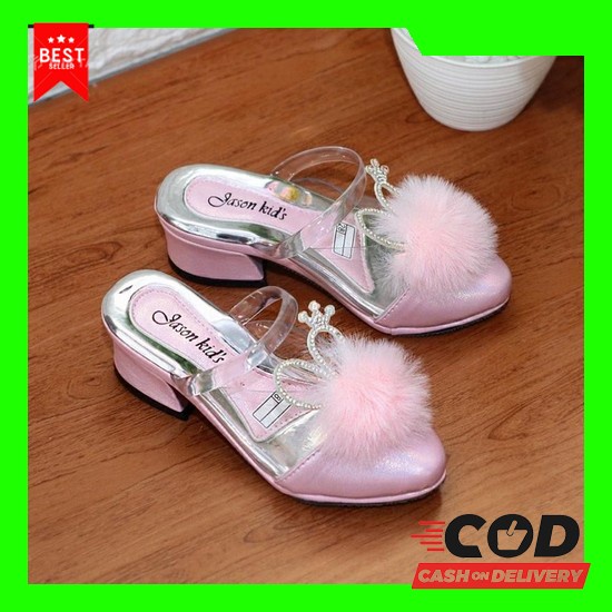 Sandal Selop Anak Perempuan Pita / Sandal Selop High Heels Anak Perempuan / Sandal Jelly / Sandal Ka