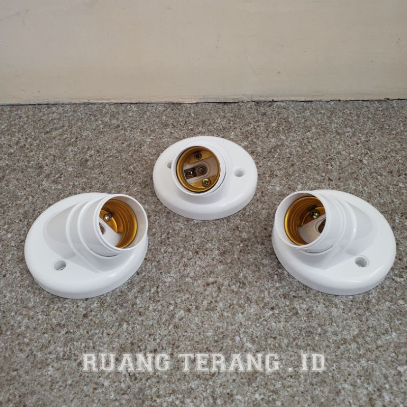 fiting miring dudukan lampu miring visalux terminal kuningan