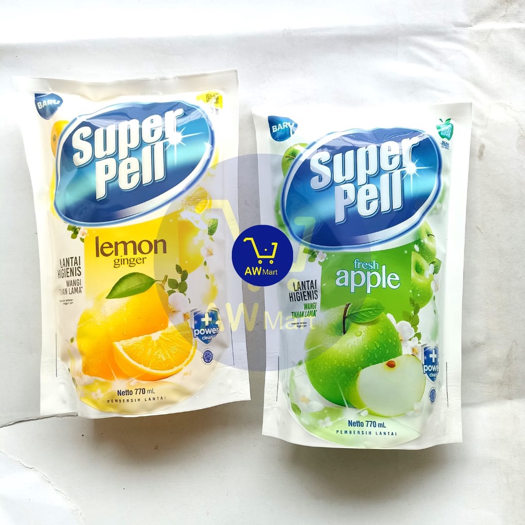 SUPER PELL 770ML - PEMBERSIH LANTAI SUPER PELL 770ML APEL LEMON