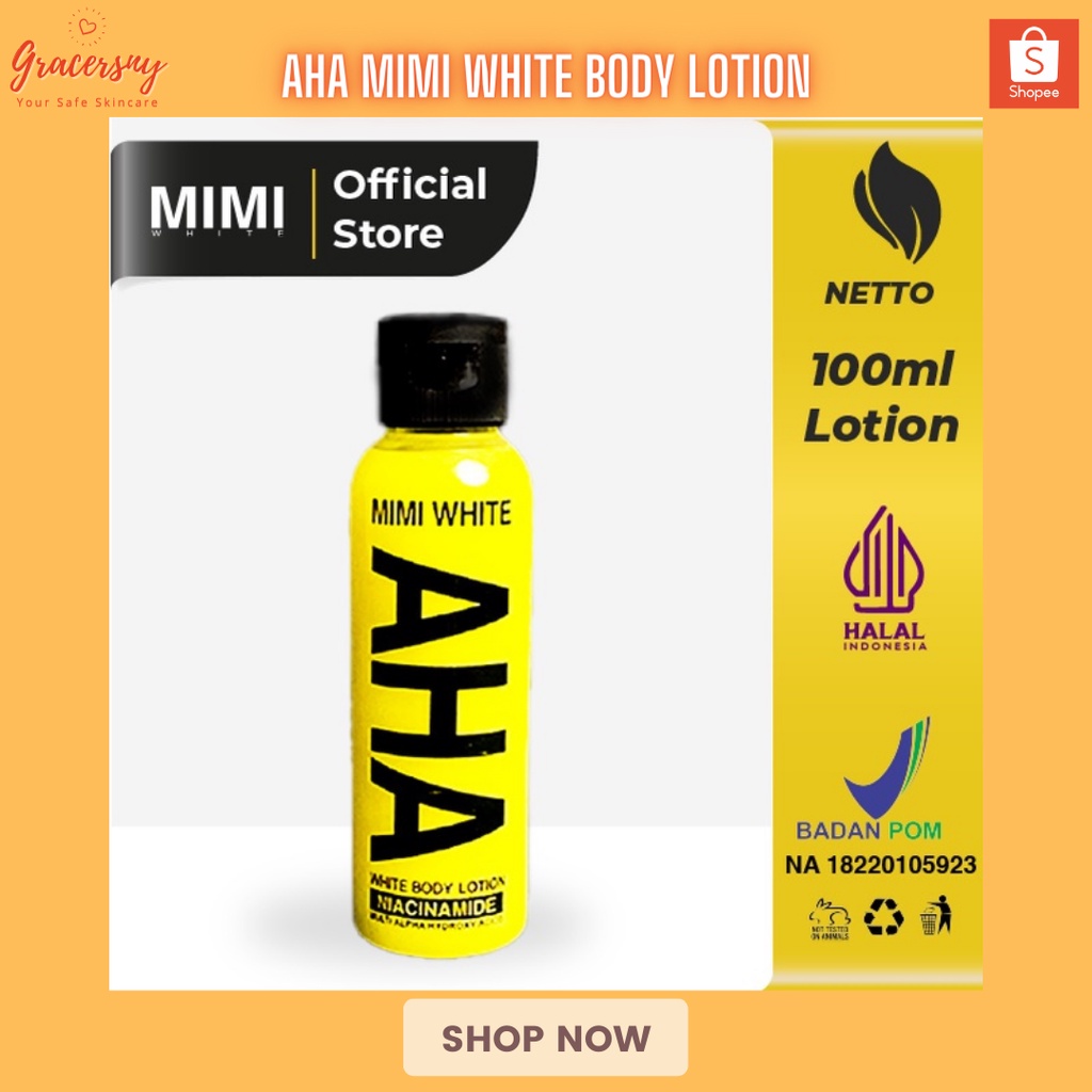 MIMI WHITE AHA Niacinamide Body Lotion 100 ML BPOM