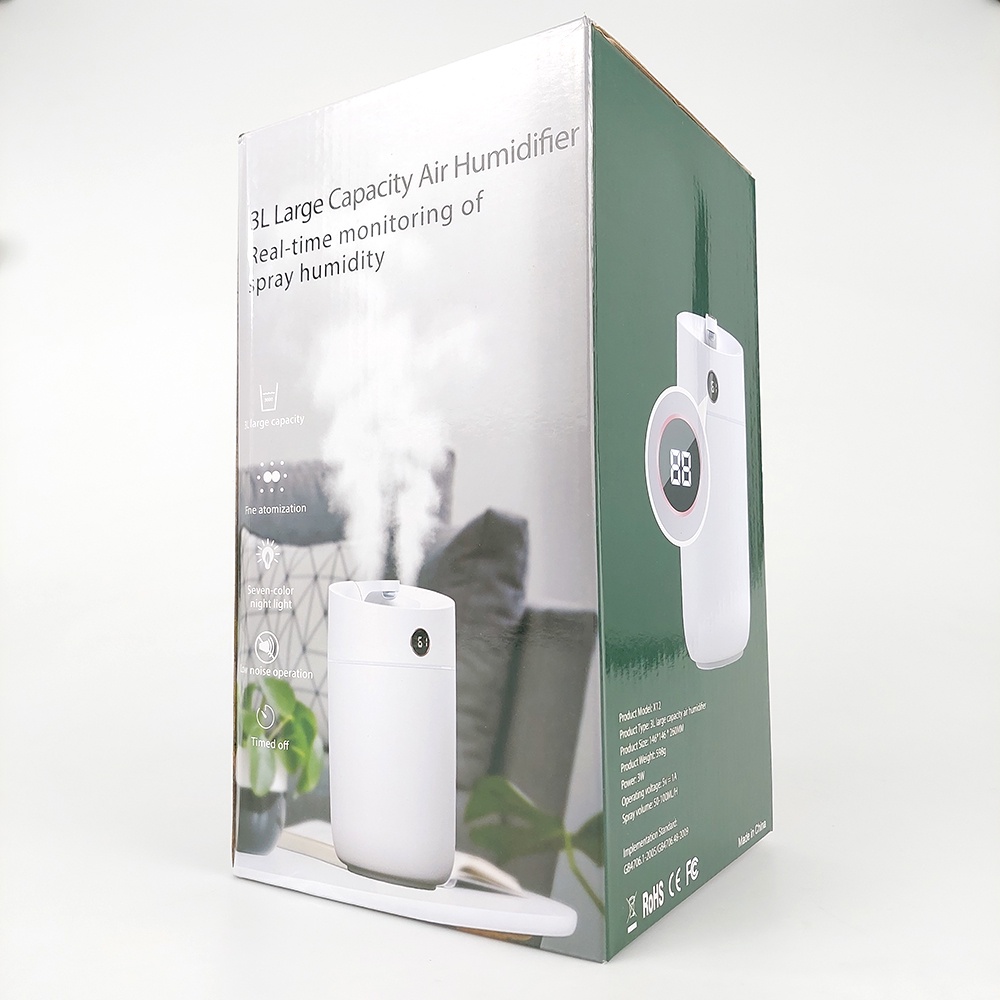 HEAOYE Air Humidifier Aromatherapy Oil Diffuser Double Spray 3L - X12